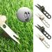 harmtty Golf Ball Fork Pointed Head Thick Stainless Smooth Surface Anti-deformed Dig Golf Pitch Holes Ball Marker Golf Divot Marker Golfs Tool Black