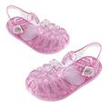 Herrnalise Princess Jelly Sandals Glitter Jelly Sandals Mary Dance Shoes Girls Flat Sandal Water Shoes for Kids Toddler