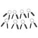 8Pack Dumbbell Spring Collars Exercise Barbell Clip for Weight Bar Dumbbells Gym Fitness Training Weight-Lifting