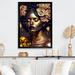 Willa Arlo™ Interiors Gold & Black Floral Woman IV - Graphic Art on Canvas Canvas, Cotton in Black/Brown | 20 H x 12 W x 1 D in | Wayfair