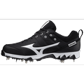 Mizuno 9-SpikeÂ® Ambition 2 Low Men s Metal Baseball Cleat Size 9.5 Black-White (9000)