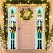 Nutcracker Christmas Decorations - Life Size Soldier Model Nutcracker Porch Signs - Xmas Decor Banners for Indoor & Outdoor Home Wall Front Door Apartment Party - 11.8 inches x 70.86 inches