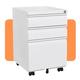 Zakamaur 3-Drawer File Cabinet with Lock Rolling Office Filing Organizer for A4/Letter/Legal White