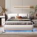 Red Barrel Studio® Chestervyn Queen Low Profile Platform Bed Upholstered/Metal/Faux leather in White | 29 H x 62.2 W x 91.1 D in | Wayfair