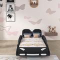Mason & Marbles Jeffrey Twin Beds Upholstered/Faux leather in Black | 27 H x 43.75 W x 89 D in | Wayfair EB614D9FBEF94AE788587791CEFDFFAC