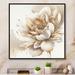 Red Barrel Studio® Blooming Beige Floral Design I - Floral & Botanical Canvas Wall Art Canvas in Brown/White | 30 H x 30 W x 1 D in | Wayfair