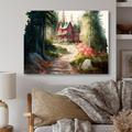 Millwood Pines Charming Red Cottage IV - Farmhouse/Country Canvas Wall Art Canvas in Black/Green/Orange | 24 H x 1 D in | Wayfair