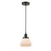 Breakwater Bay Cahn 1 - Light Single Cone Pendant Glass in White/Brown | 9 H x 6.75 W x 6.75 D in | Wayfair 76389793E9A343CFB3B253D0E73CD52F