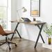 17 Stories Desk Wood/Metal in Black/Brown/Gray | 29.5 H x 47.5 W x 23.5 D in | Wayfair E0E199688303449AAAD679868A2DE18E