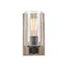 17 Stories 1 Light Steel Armed Sconce Glass/Metal in Gray | 9.88 H x 5.13 W x 7 D in | Wayfair 5BC2EA9C4C5A4BF9BC58F66780887B46