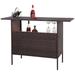 Latitude Run® Rattan Bar Table Wicker/Rattan in Brown | 36.2 H x 54 W x 18.7 D in | Outdoor Furniture | Wayfair 59225CE8B96B462695176DCA6B60A174