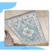 Blue/White 60 x 36 x 0.1 in Area Rug - Bungalow Rose Oriental Machine Braided Rectangle 3' x 5' Cotton Area Rug in/Beige Cotton | Wayfair