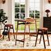 Red Barrel Studio® 4 - Person Bar Height Pine Solid Wood Dining Set Wood in Brown | 42.13 H x 18.9 W x 47.24 D in | Wayfair