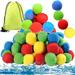 NimJoy 2-in-1 Toy Ball: Indoor Snowballs for Kids Snow Fight Water Bomb Splash Absorbent Balls W/Backpack for 3-6 Kids Water Fight Pool Games 20 PC.