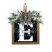 Cute Gift! KUNPENG New Surname Year Round Front Door Wreath Front Door Welcome Sign 26 Letter Farmhouse- Wreath With Eucalyptus- Wreath And Bow One Size