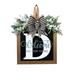 Cute Gift! KUNPENG New Surname Year Round Front Door Wreath Front Door Welcome Sign 26 Letter Farmhouse- Wreath With Eucalyptus- Wreath And Bow One Size