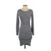 Leith Casual Dress - Bodycon: Gray Solid Dresses - Women's Size X-Small