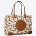 Tory Burch Bags | Authentic Tory Burch Ella Tote Bag In Reverie Print Nwt | Color: Brown/Yellow | Size: Os
