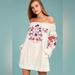 Free People Dresses | Free People Off-The-Shoulder Floral Dress | Color: Purple/White | Size: M