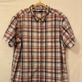 Columbia Shirts | Columbia Short Sleeve Button Up Shirt Sz 2xl Lt. Red & Tan Check Plaid Western | Color: Red/White | Size: Xxl