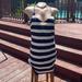 J. Crew Dresses | J. Crew Navy And White Striped Lined Tank Style Dress Size 2 Side Zip | Color: Blue/White | Size: 2