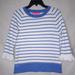 Lilly Pulitzer Sweaters | Lilly Pulitzer Women's Coastal Stripe Dasha Sweater Xs 001572 | Color: Blue/White | Size: Xs