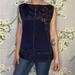 Anthropologie Tops | Anthropologie Sfera Navy Blue Satin Chinese Embroidered Dragon Beaded Tank Top | Color: Blue/Red | Size: M