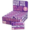 Mintastic® Strawberry XL Mints | 9 Calories | Sugar Free Mints | 90% Less Calories | Erythritol | Low Calorie | Plant Based | Aspartame Free | Vegan | Sugar Free Sweets | 20 Packs (360 Mints Candy)