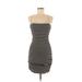 Popular Basics Casual Dress - Bodycon Square Sleeveless: Black Print Dresses - Women's Size Medium