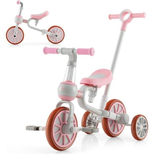 Costway - 4 in 1 Kinder Dreirad & Laufrad & Balance Bike & Schiebeauto mit verstellbarem