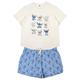 CERDÁ LIFE'S LITTLE MOMENTS Damen Stitch Schlafanzug 100% Baumwolle, 2-teilig [T-Shirt + Hose Pyjama] – offizielles Disney-Lizenzprodukt, Blau, L
