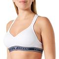 Emporio Armani Damen Emporio Armani Women's Iconic Logoband Padded Bra, Weiß, M EU