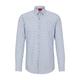 HUGO Herren Kenno Slim-Fit Hemd aus fein bedruckter Baumwoll-Popeline Grau 38