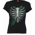 Spiral Heart Ribs (Glow In The Dark) Frauen T-Shirt schwarz XXL