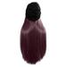 DOPI Winter Long Wig Hat Wig Straight Cap with Casual Wig Women Hats Caps Hair Hooded wig