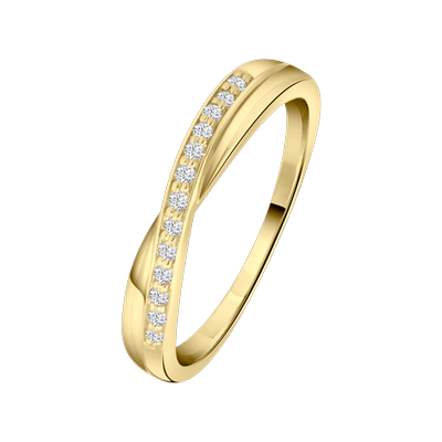 Lucardi Ringe 925 Silber - goldfarbig 60mm Damen Image