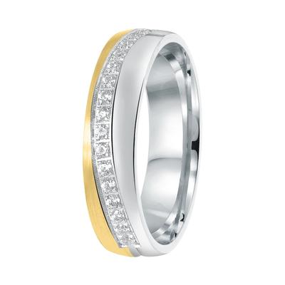 Lucardi - Ringe 'Cordoba' 925 Silber - silbern-goldfarbig Herrenschmuck 1 ct Damen (139.99 € / 1 ct) Image