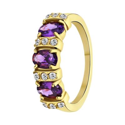 Lucardi Ringe Stahl Lila - 53mm Damen Image