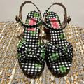 Kate Spade Shoes | Kate Spade Hayden Knot Platform Sandals | Color: Black/Green | Size: 7.5