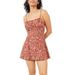 Free People Dresses | Free People Floral Summer Minidress | Color: Orange/Red | Size: Xs