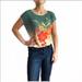 Anthropologie Tops | Anthropologie Womens Weston Wear Attila Floral Tee, Size M | Color: Blue/Red | Size: M