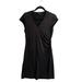 Athleta Dresses | Athleta Womens Dress Nectar V Neck Faux Wrap Ruched Side Black Short Sz Xs | Color: Black | Size: Xs