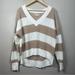 American Eagle Outfitters Sweaters | American Eagle Cream & White V Neck Pullover Oversized Sweater | Color: Cream/White | Size: M