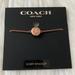 Coach Jewelry | Coach Crystal Slider Bracelet In Rose Gold | Color: Pink | Size: Adjustable