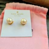 Kate Spade Jewelry | Kate Spade Pearl Stud Earrings | Color: Cream/Gold | Size: Os