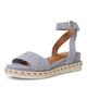 Tamaris Damen Sandaletten, Frauen Sandalen,sommersandalen,freizeitschuhe,bequem,flach,sommerschuhe,offene schuhe,LIGHT BLUE,37 EU