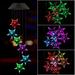 Lainin LED Solar Wind Spinner Color Changing Butterfly Mobile Wind Chime Lamp for Home Outdoor Garden Patio Decor