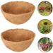 ZeeDix 2Pcs 10Inch Coconut Liners Coco Coir Hanging Basket Liners 100% Natural Coco Fiber Liners Round Coco Liners for Planters Flowers Vegetables