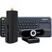 Azulle Access4 Pro Fanless Mini PC Stick with Webcam & Logitech Keyboard Bundle (W AG35KC