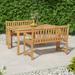 vidaXL 3 Piece Patio Dining Set Solid Wood Teak